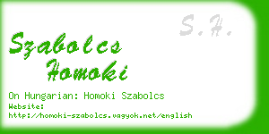 szabolcs homoki business card